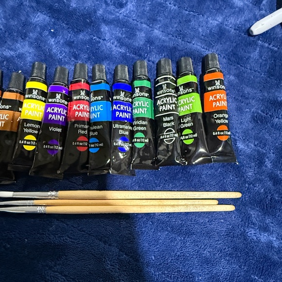 Winsons Acrylic Paint Set with Brushes - Multicolor - Picture 3 of 4